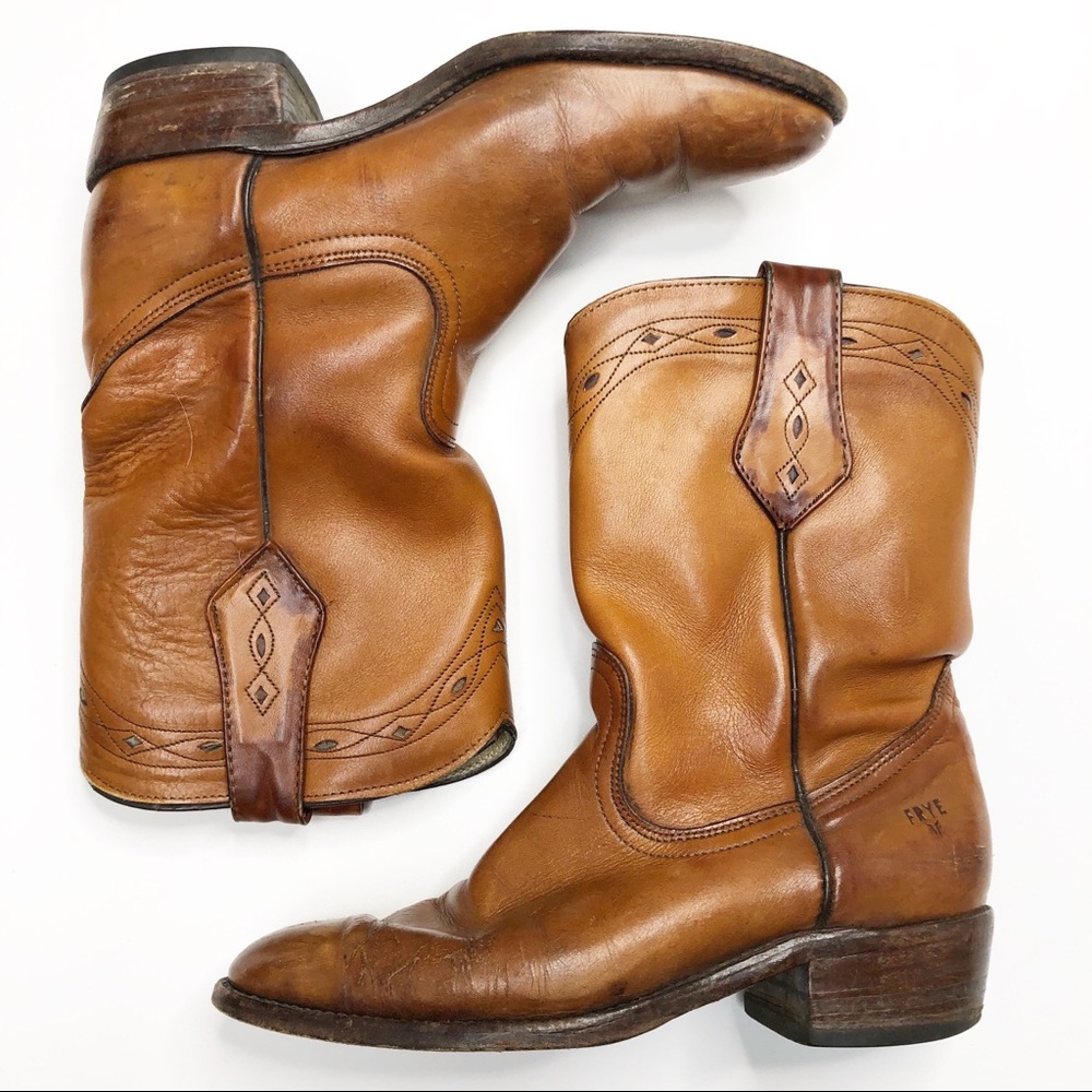 Frye Western Diamond Detail Boots